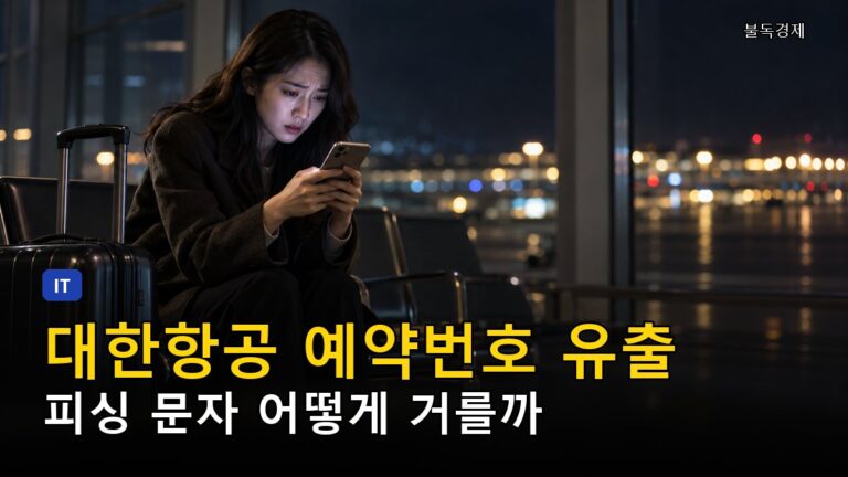 대한항공 개인정보 유출, 예약번호 피싱 피해 막는 확인 5단계 정리